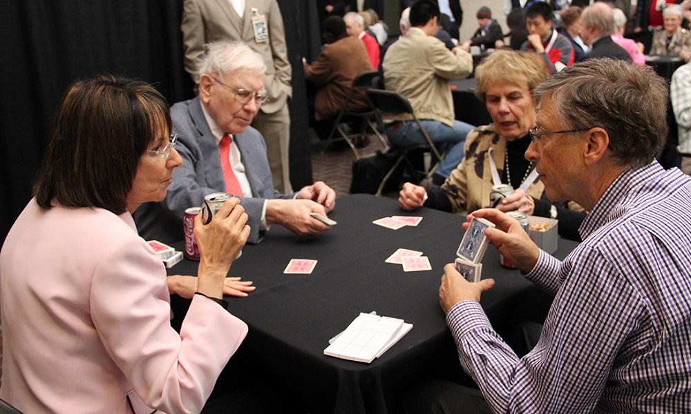 Bill Gates and Warren Buffet play Bridge on a regular basis